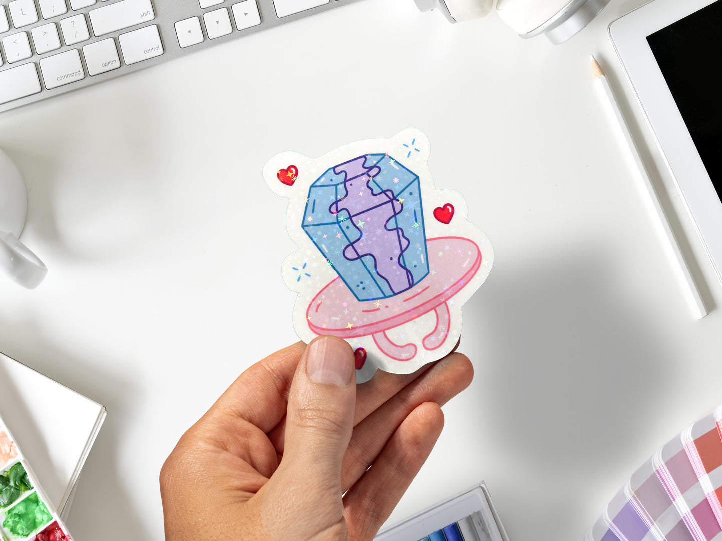 Glitter Ring Pop Stickers | Cute Candy Sticker Pack | Laptop, Water Bottle, Planner Decor | Fun Sweet Treat Gift