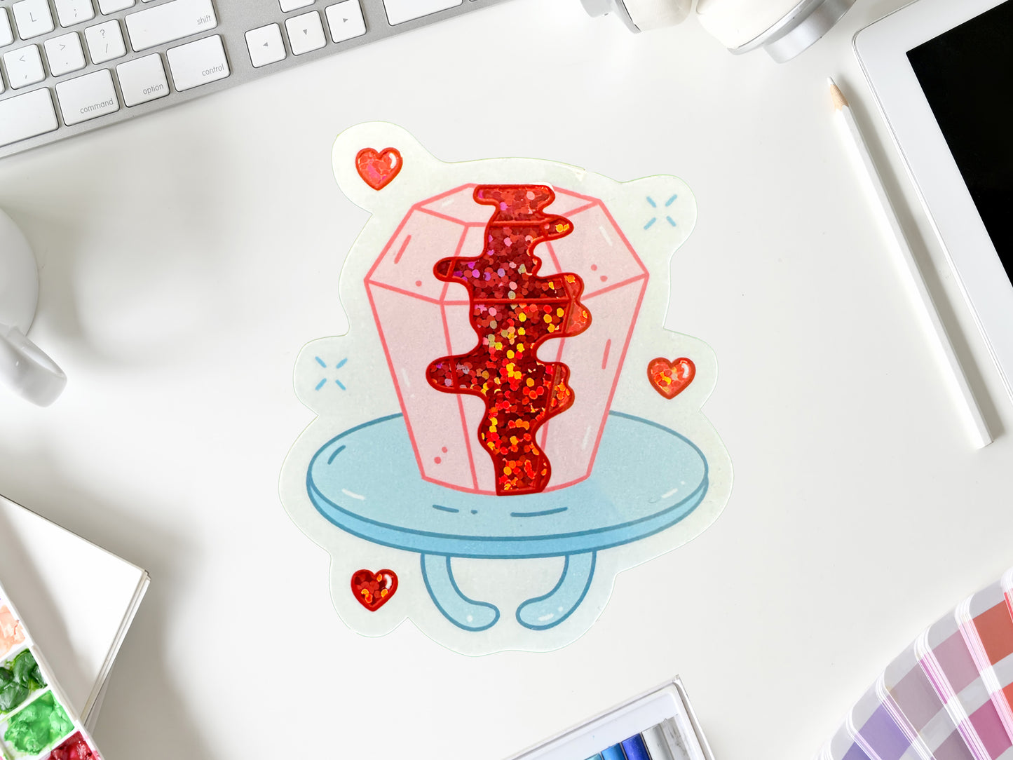 Glitter Pink Ring Pop Stickers | Cute Candy Sticker Pack | Laptop, Water Bottle, Planner Decor | Fun Sweet Treat Gift