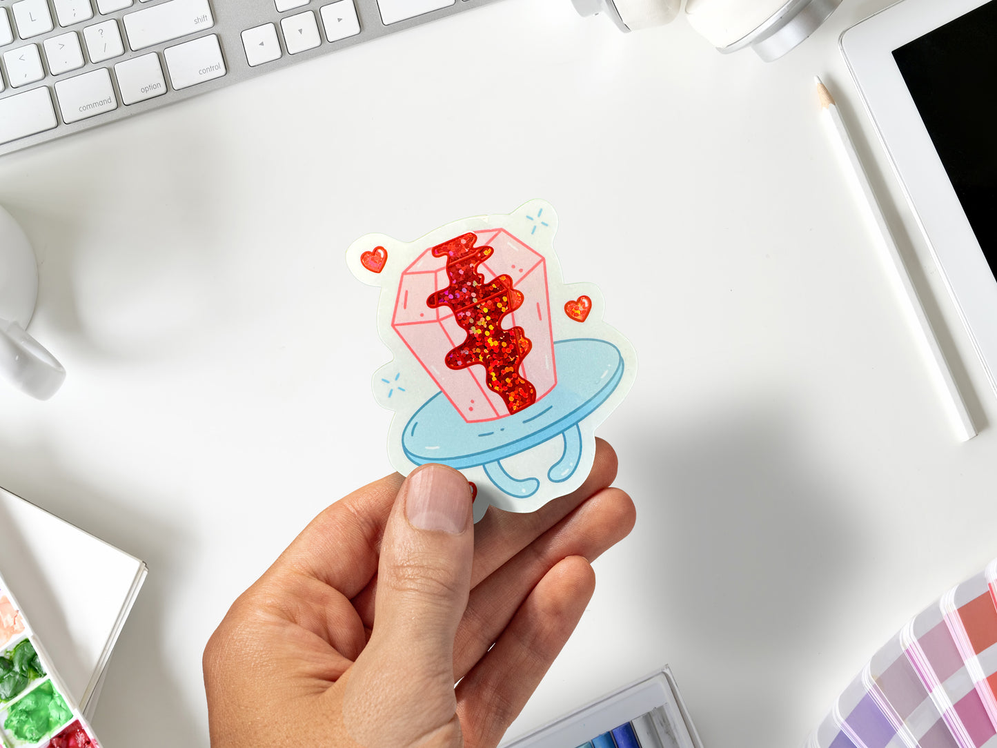 Glitter Pink Ring Pop Stickers | Cute Candy Sticker Pack | Laptop, Water Bottle, Planner Decor | Fun Sweet Treat Gift