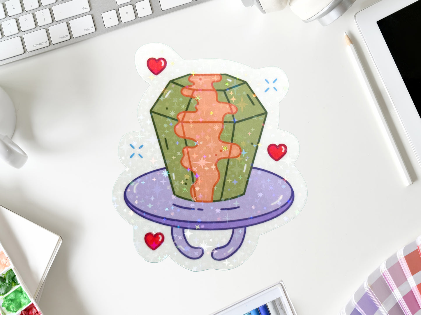 Glitter Ring Pop Stickers | Cute Candy Sticker Pack | Laptop, Water Bottle, Planner Decor | Fun Sweet Treat Gift