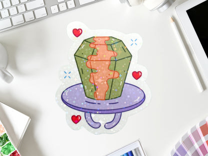 Glitter Ring Pop Stickers | Cute Candy Sticker Pack | Laptop, Water Bottle, Planner Decor | Fun Sweet Treat Gift
