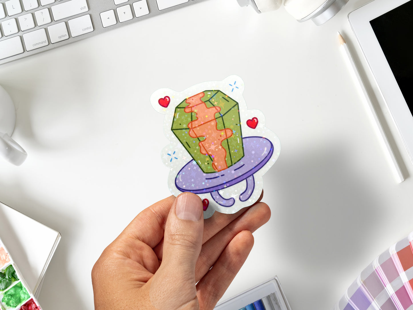 Glitter Ring Pop Stickers | Cute Candy Sticker Pack | Laptop, Water Bottle, Planner Decor | Fun Sweet Treat Gift