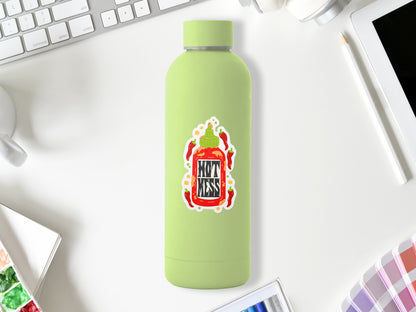 Hot Mess Hot Sauce Sticker | Funny Spicy Food Vinyl Decal | Hot Sauce Lover Gift | Spicy Aesthetic Waterproof Sticker