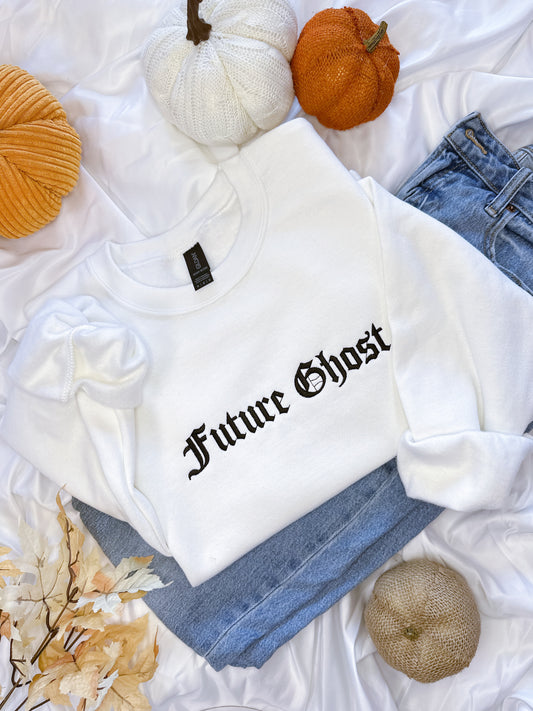 Future Ghost Crewneck Sweatshirt – Spooky Fall Halloween Crewneck