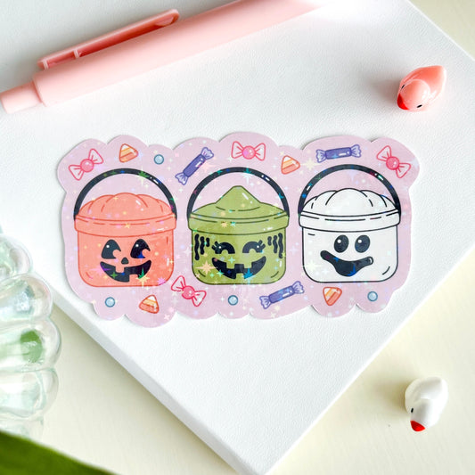 Mcdonald's Boo Bucket Glitter Sticker