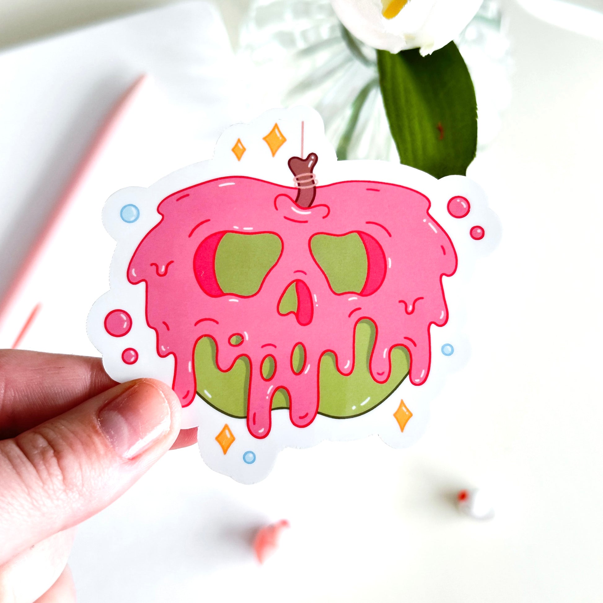 Pink Poison Apple Sticker