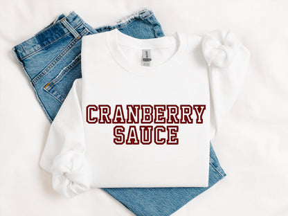 Cranberry Sauce Hoodie | Gildan Crewneck Sweatshirt, Thanksgiving Top