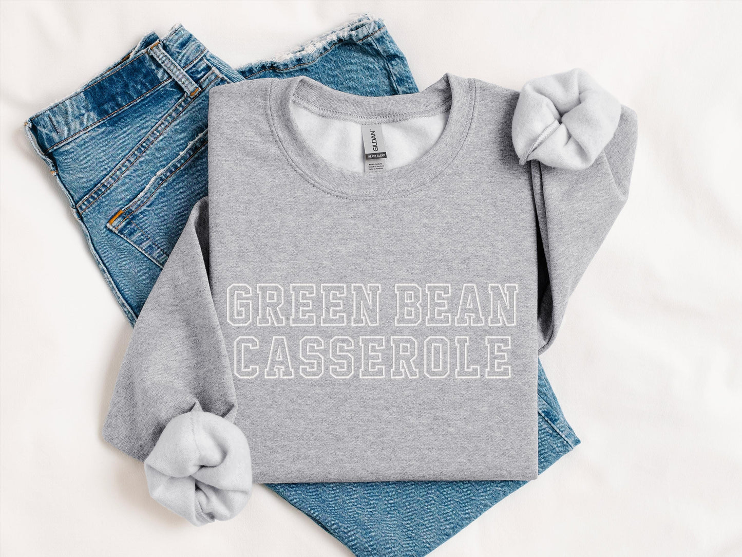 Green Bean Casserole Hoodie | Funny Thanksgiving Crewneck | Cozy Fall Sweatshirt | Holiday Dinner Graphic