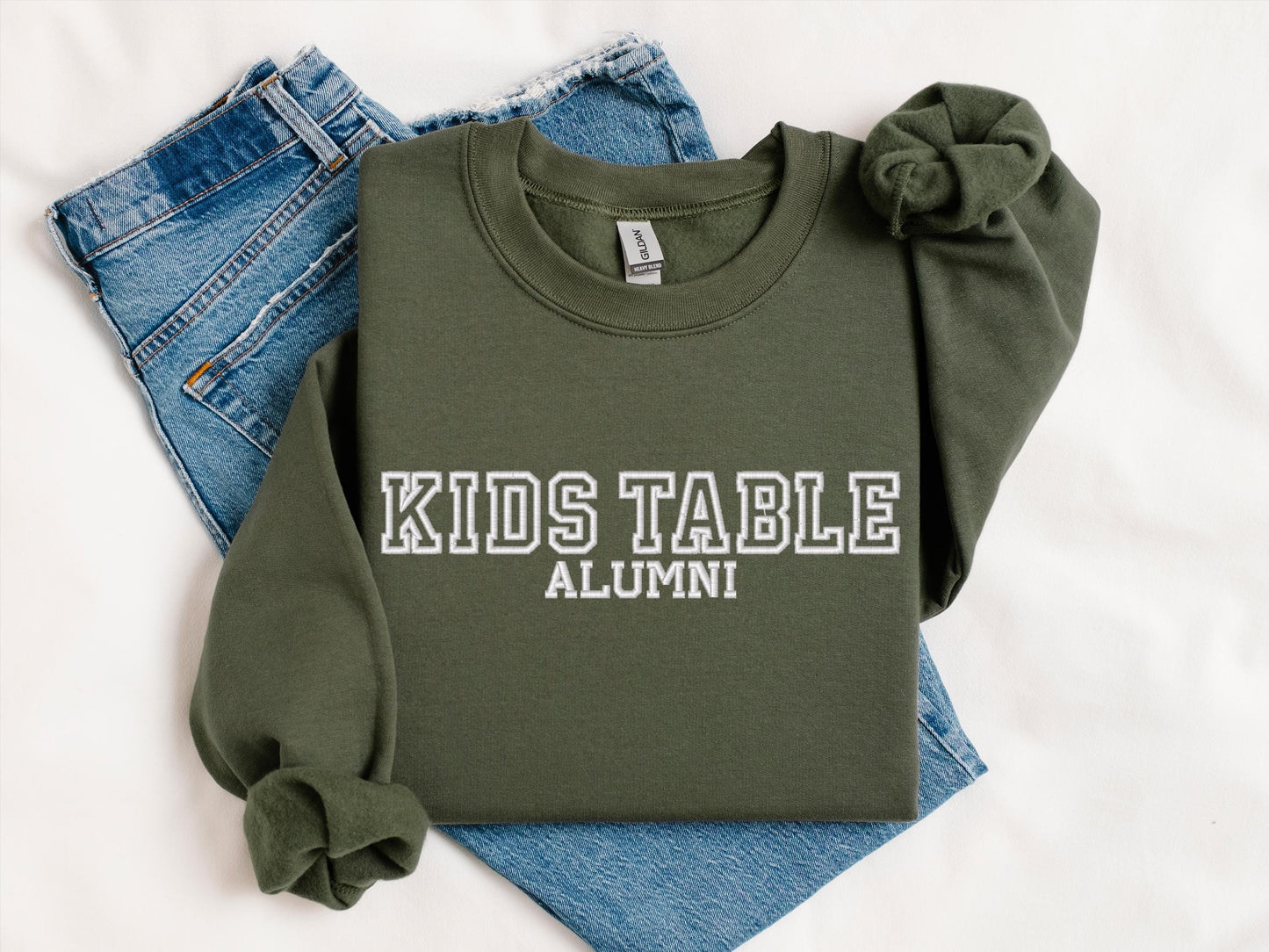 Kids Table Alumni Hoodie | Funny Thanksgiving Crewneck Sweatshirt | Cozy Fall Holiday Graphic Gift