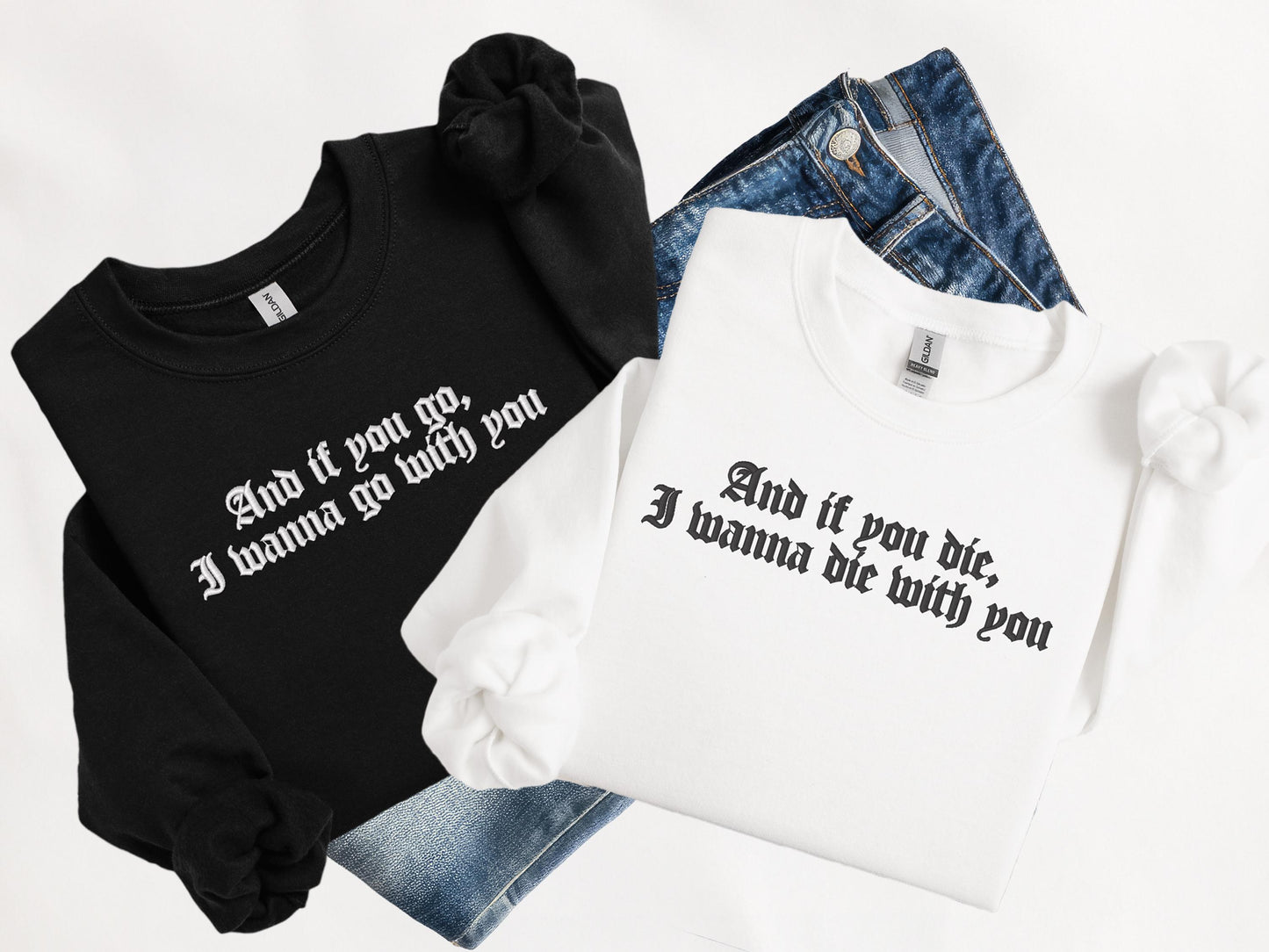 System of a Down Embroidered Couples Sweatshirt | Matching Crewneck Set