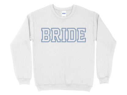 Bride Embroidered Sweatshirt | Gildan 18000 Crewneck | Bridal Crew | Minimalist Embroidery | Bachelorette Party Sweater | Wedding Gift
