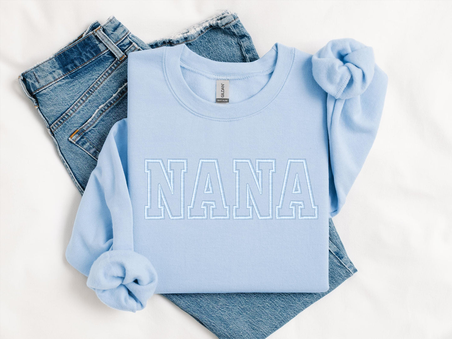 Nana Embroidered Sweatshirt | Gildan 18000 Crewneck | Cozy Minimalist Pullover | Cute Statement Sweater | Gift for Aunt