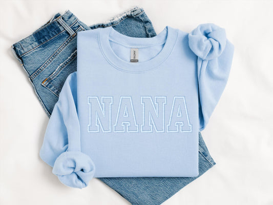 Nana Embroidered Sweatshirt | Gildan 18000 Crewneck | Cozy Minimalist Pullover | Cute Statement Sweater | Gift for Aunt