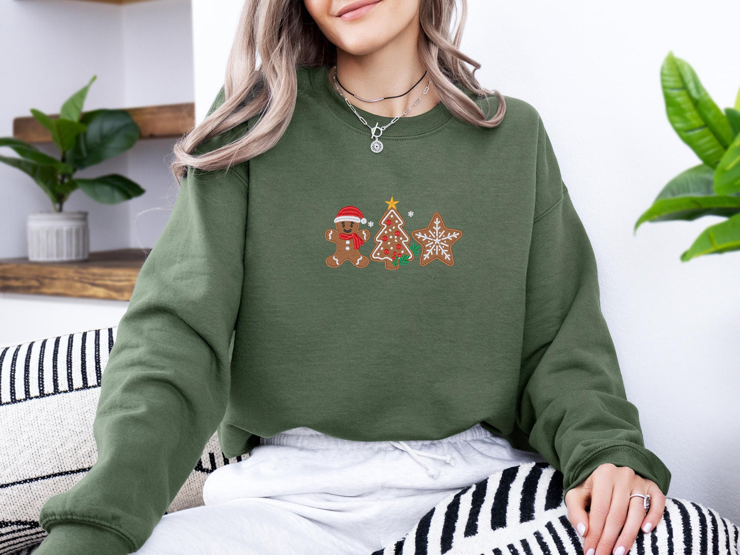 Custom Gingerbread Crewneck | Personalized Christmas Sweatshirt | Cute Holiday Cookie Sweater Gift