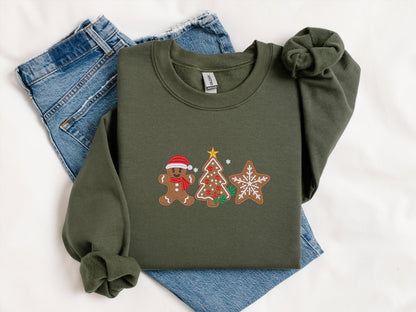 Custom Gingerbread Crewneck | Personalized Christmas Sweatshirt | Cute Holiday Cookie Sweater Gift
