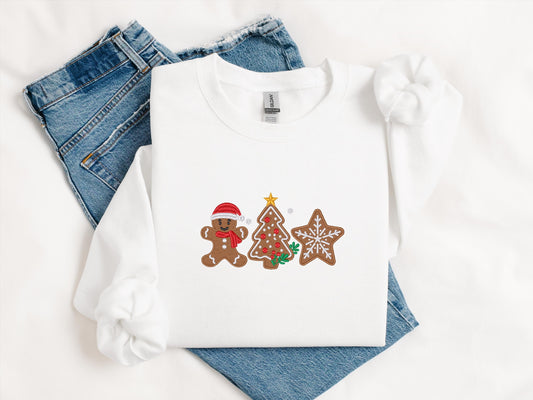 Custom Gingerbread Crewneck | Personalized Christmas Sweatshirt | Cute Holiday Cookie Sweater Gift