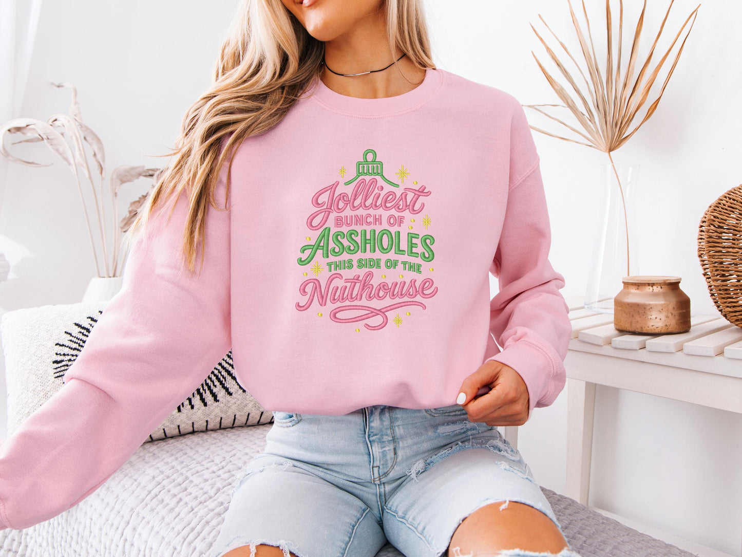 Custom Jolliest Bunch of Aholes Crewneck | National Lampoon Christmas Sweatshirt | Funny Holiday Gift