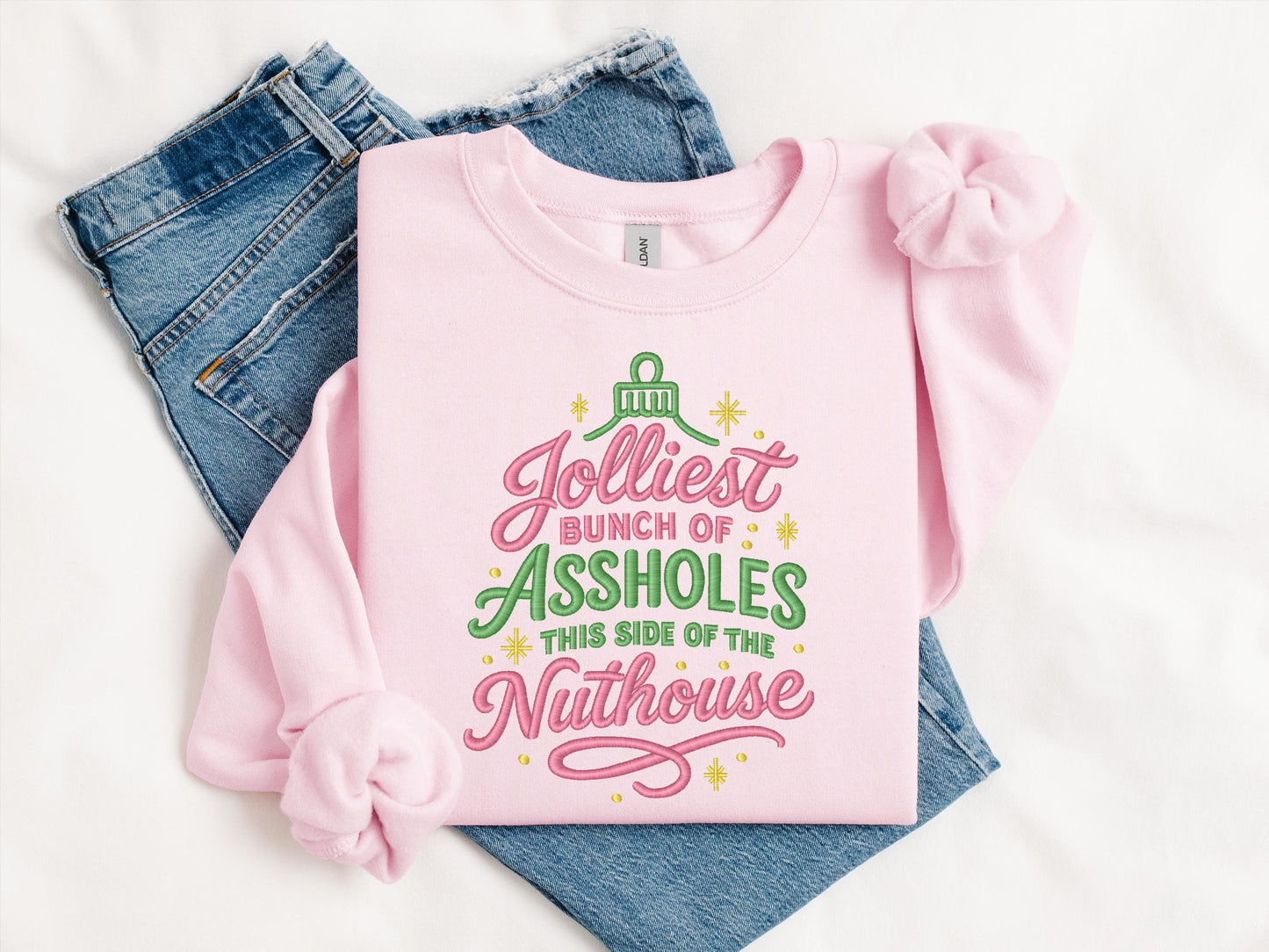 Custom Jolliest Bunch of Aholes Crewneck | National Lampoon Christmas Sweatshirt | Funny Holiday Gift
