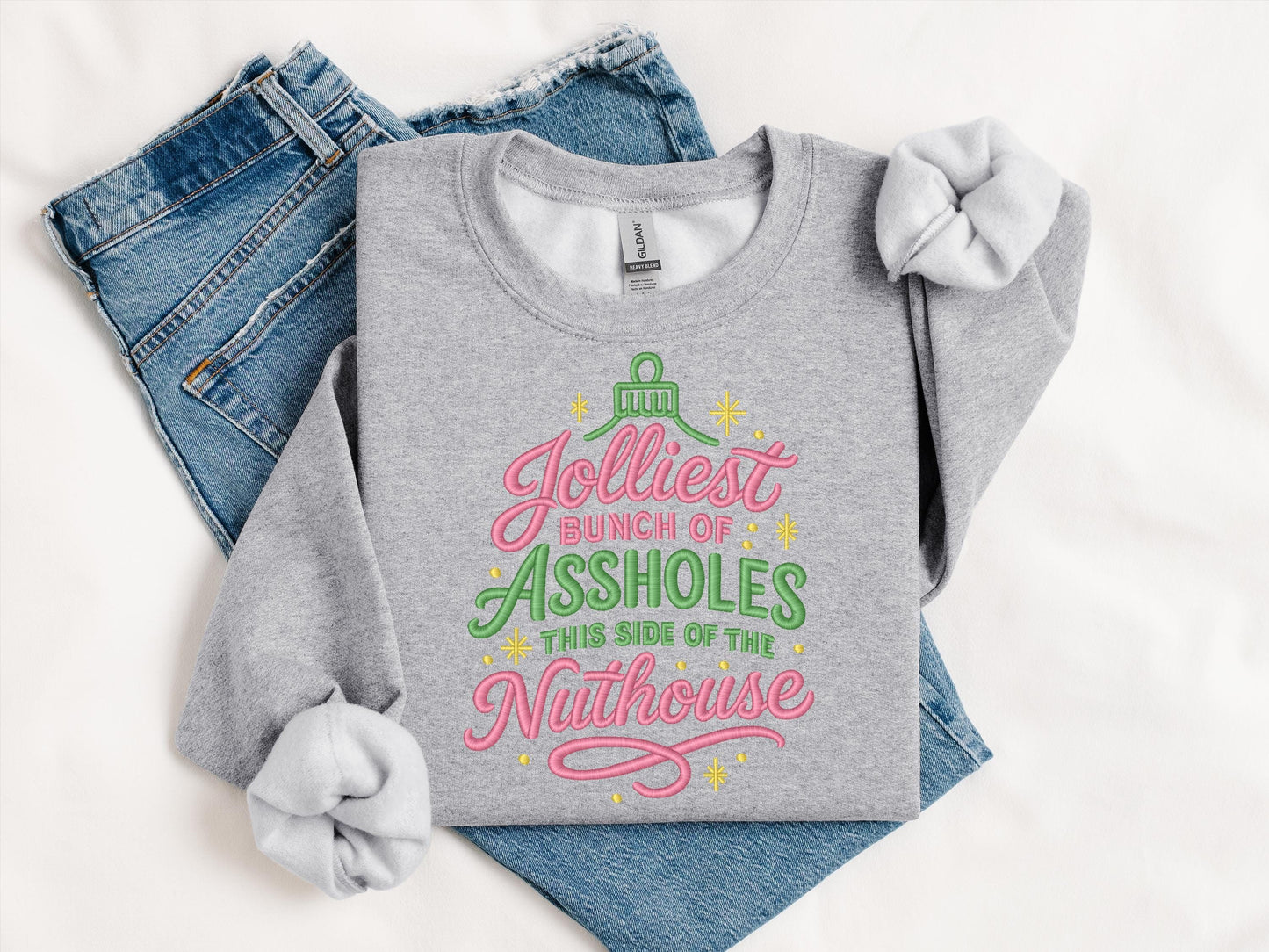 Custom Jolliest Bunch of Aholes Crewneck | National Lampoon Christmas Sweatshirt | Funny Holiday Gift