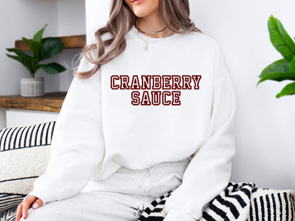 Cranberry Sauce Hoodie | Gildan Crewneck Sweatshirt, Thanksgiving Top