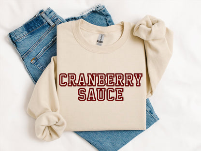 Cranberry Sauce Hoodie | Gildan Crewneck Sweatshirt, Thanksgiving Top