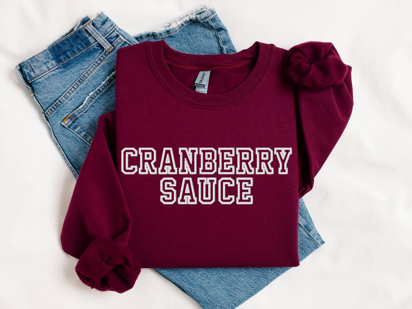 Cranberry Sauce Hoodie | Gildan Crewneck Sweatshirt, Thanksgiving Top