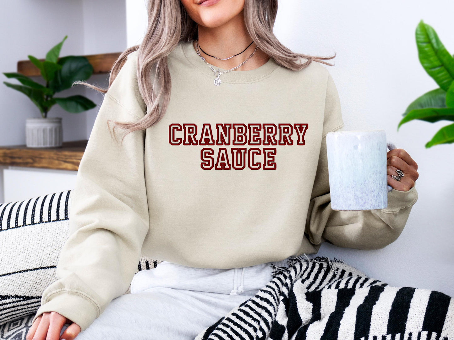 Cranberry Sauce Hoodie | Gildan Crewneck Sweatshirt, Thanksgiving Top