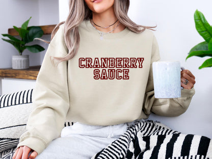 Cranberry Sauce Hoodie | Gildan Crewneck Sweatshirt, Thanksgiving Top