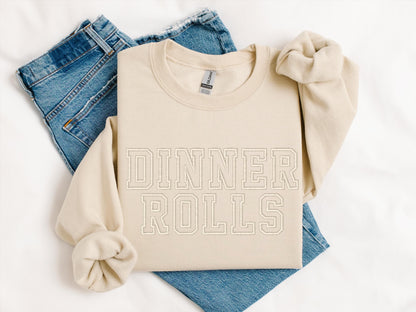 Dinner Rolls Hoodie | Funny Thanksgiving Crewneck | Cozy Fall Sweatshirt | Holiday Dinner Graphic