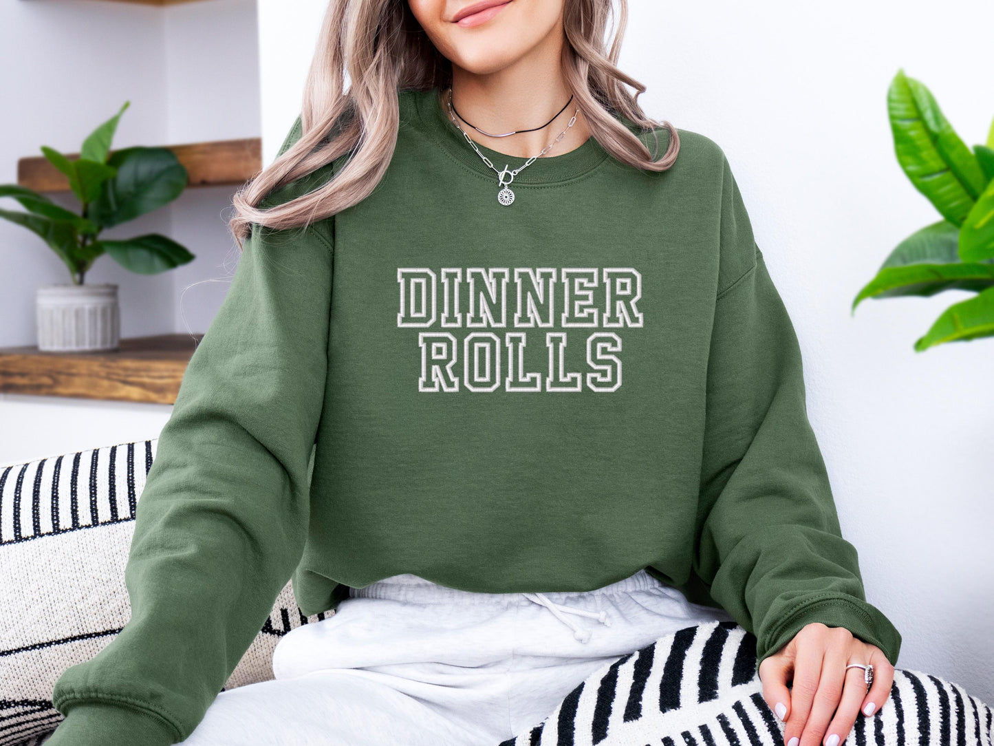 Dinner Rolls Hoodie | Funny Thanksgiving Crewneck | Cozy Fall Sweatshirt | Holiday Dinner Graphic