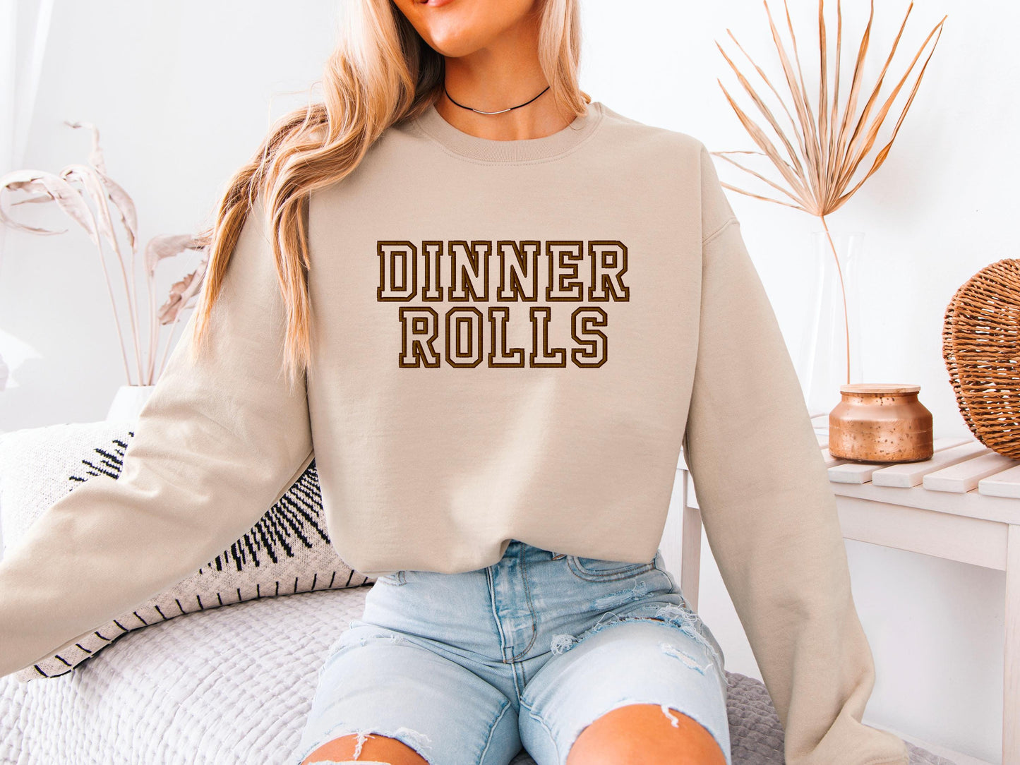 Dinner Rolls Hoodie | Funny Thanksgiving Crewneck | Cozy Fall Sweatshirt | Holiday Dinner Graphic