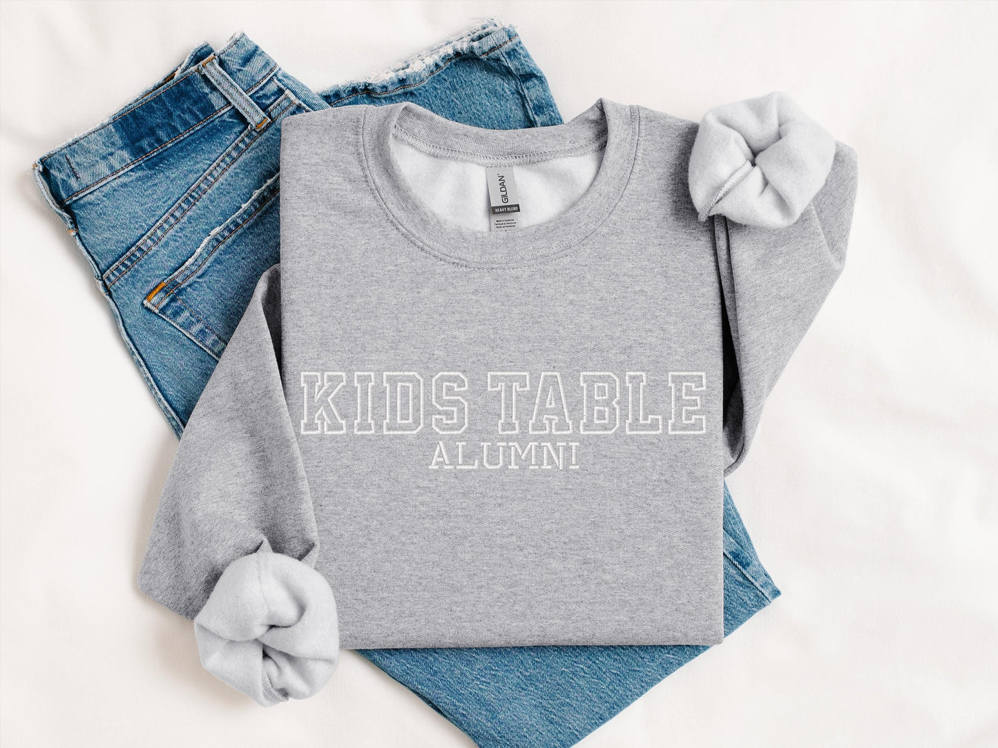 Kids Table Alumni Hoodie | Funny Thanksgiving Crewneck Sweatshirt | Cozy Fall Holiday Graphic Gift