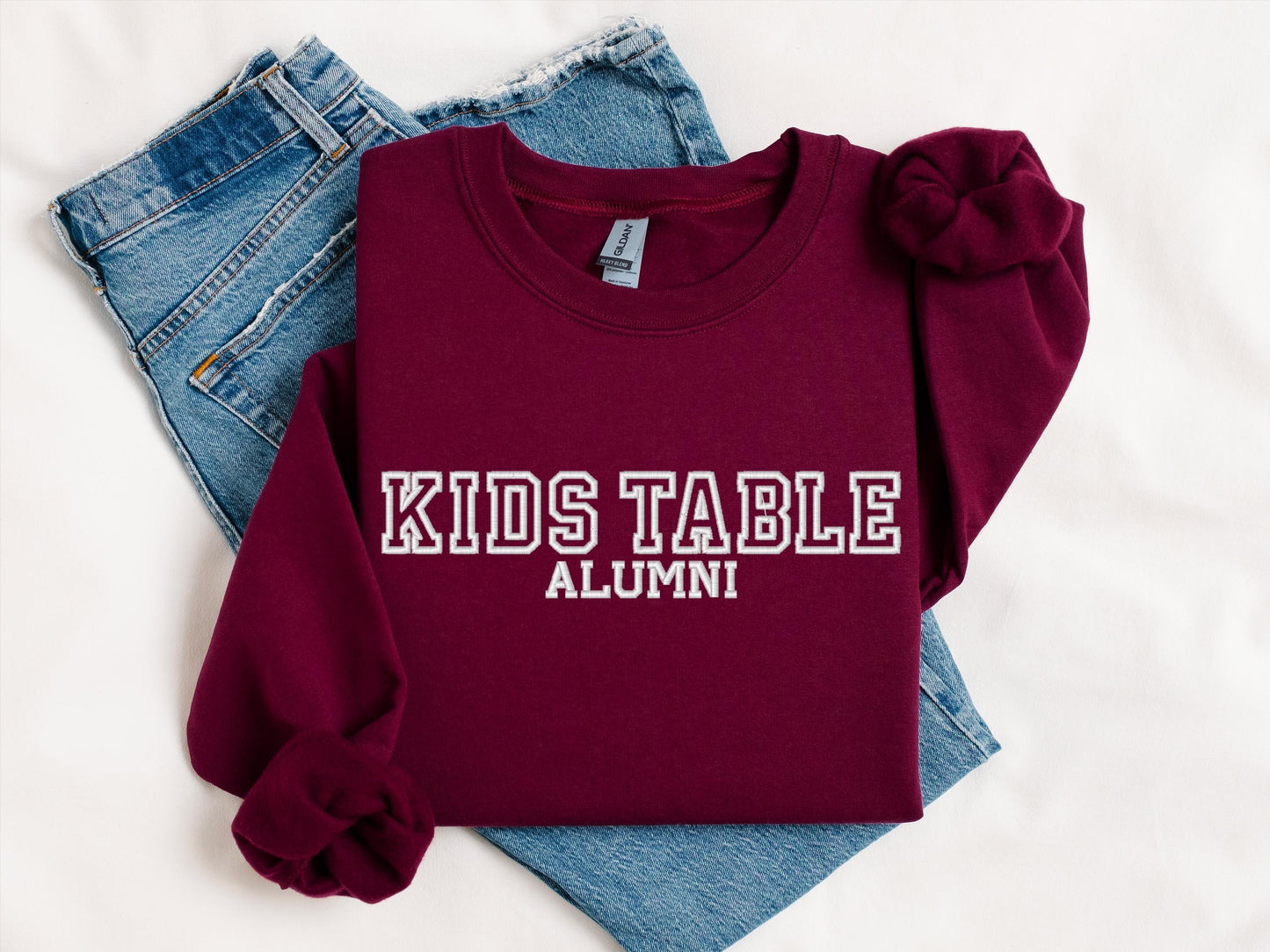 Kids Table Alumni Hoodie | Funny Thanksgiving Crewneck Sweatshirt | Cozy Fall Holiday Graphic Gift