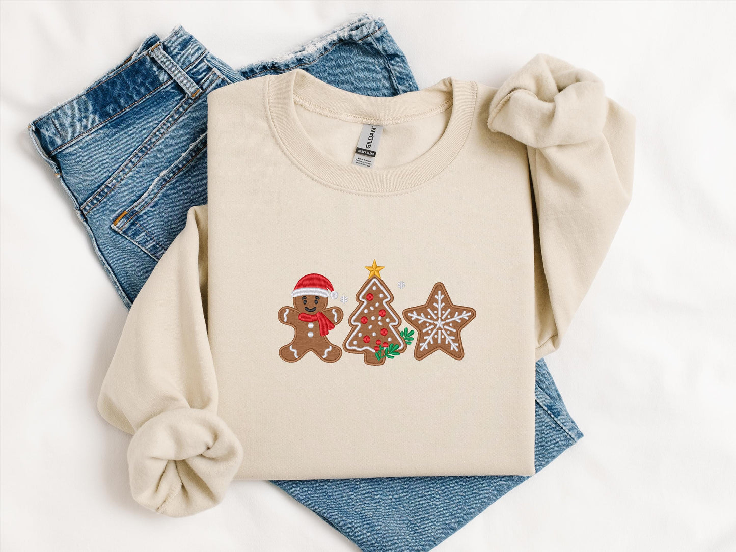 Custom Gingerbread Crewneck | Personalized Christmas Sweatshirt | Cute Holiday Cookie Sweater Gift