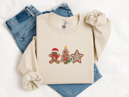 Custom Gingerbread Crewneck | Personalized Christmas Sweatshirt | Cute Holiday Cookie Sweater Gift