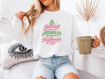 Custom Jolliest Bunch of Aholes Crewneck | National Lampoon Christmas Sweatshirt | Funny Holiday Gift