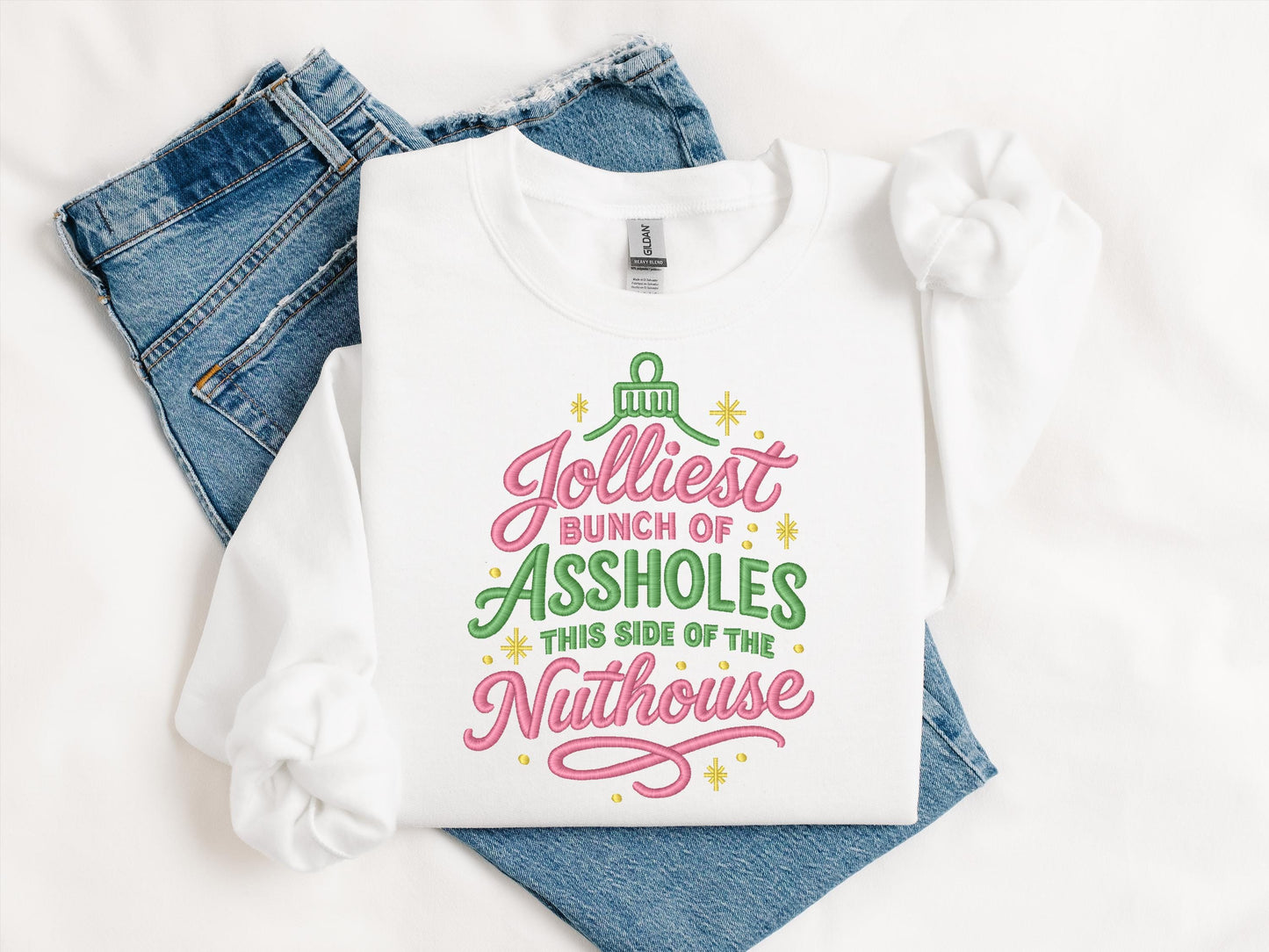 Custom Jolliest Bunch of Aholes Crewneck | National Lampoon Christmas Sweatshirt | Funny Holiday Gift