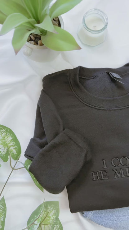 I Could Be Meaner Black Crewneck – Funny Embroidered Sweatshirt, Cozy Gildan 18000 Pullover, Crewneck